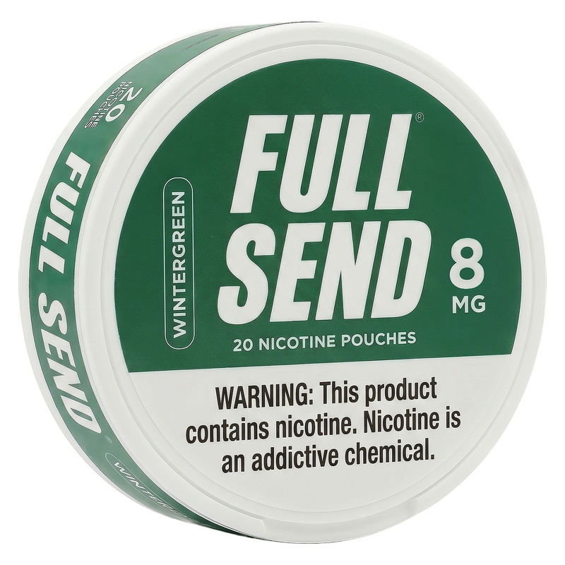Full Send Wintergreen Nicotine Pouch, 8mg. 