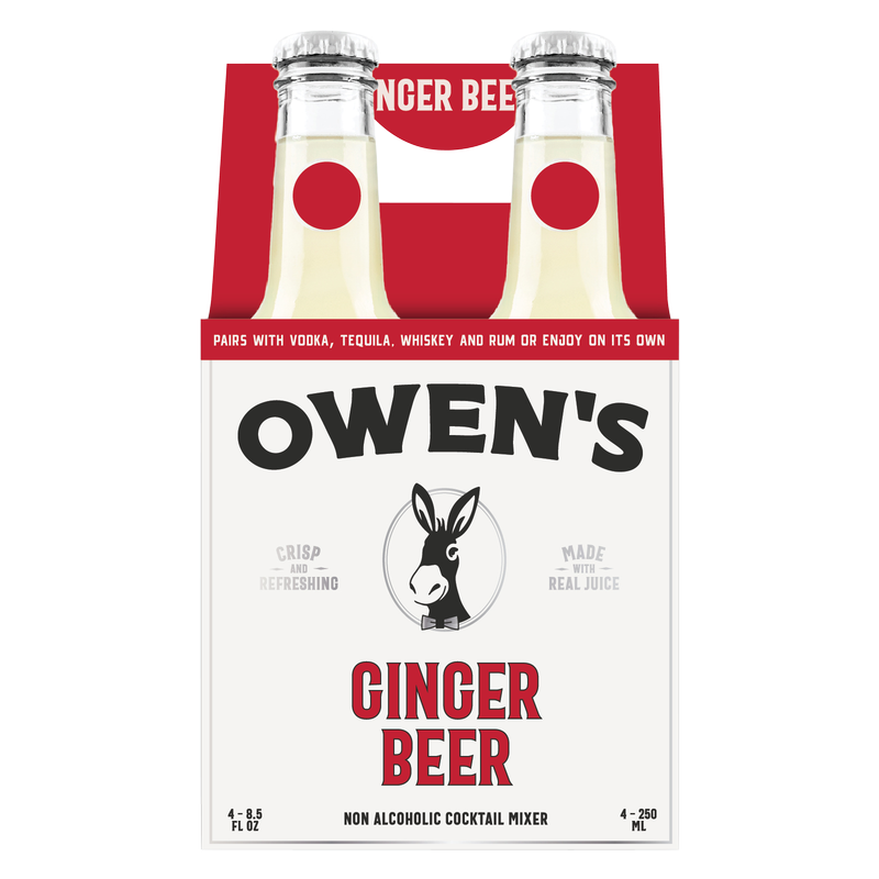Owen's Ginger Beer & Lime 4pk 250ml Bottle