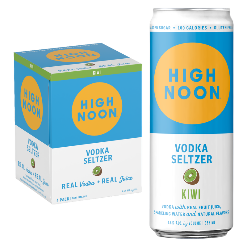 High Noon Kiwi Vodka Seltzer 4pk 12oz Cans