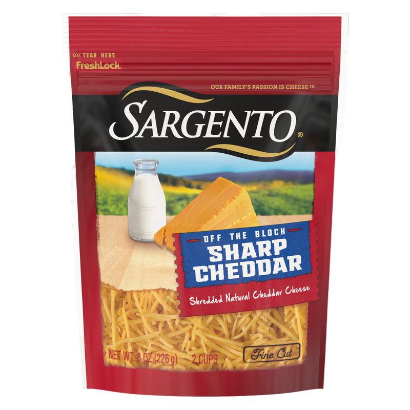 Sargento Natural Finely Shredded Sharp Cheddar Cheese - 8oz