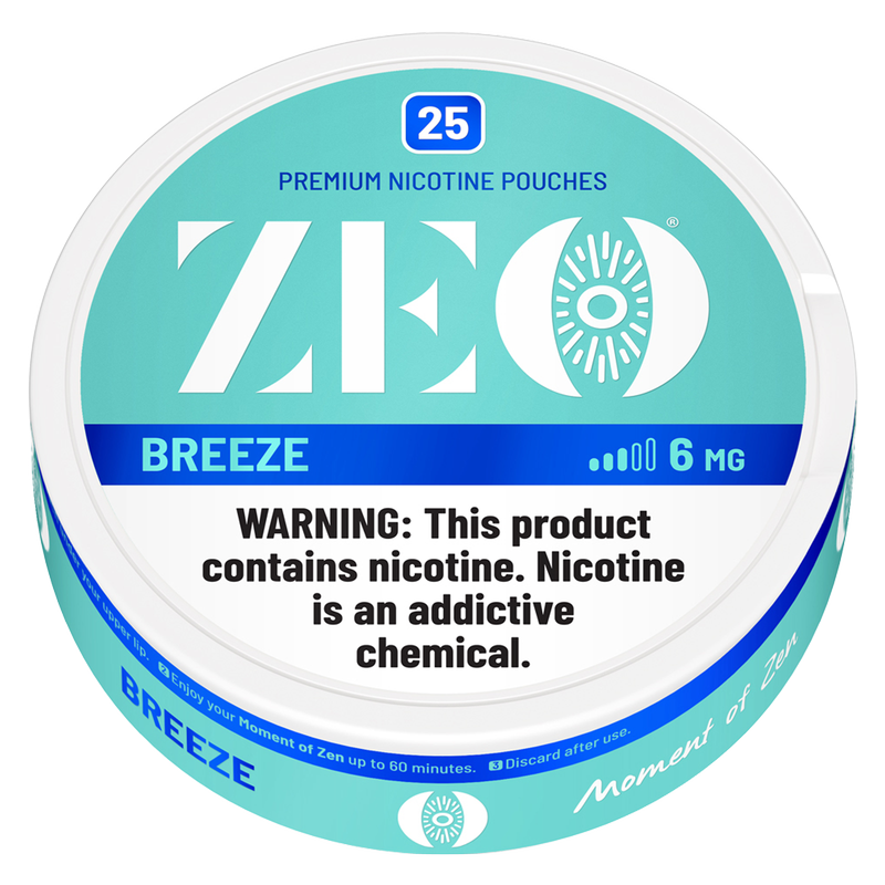 ZEO Breeze Nicotine Pouches 25ct 6mg