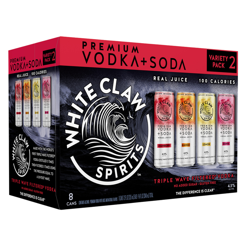 White Claw Vodka + Soda Variety #2 8pk 12oz Can 4.5% ABV