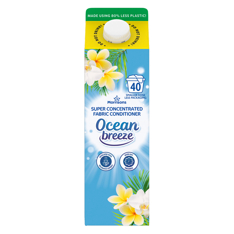 Morrisons Ocean Breeze Fabric Conditioner 40 Washes, 1L