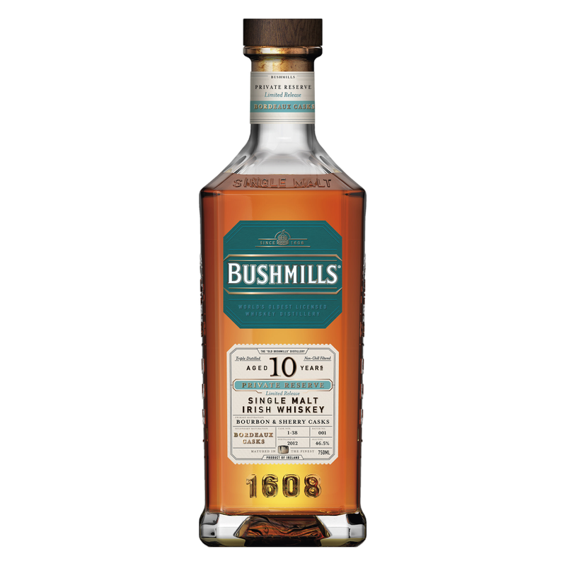 Bushmills Private Reserve Limited Release 10 Year Old: Bordeaux Casks​ Whiskey 750ml (93 Proof)