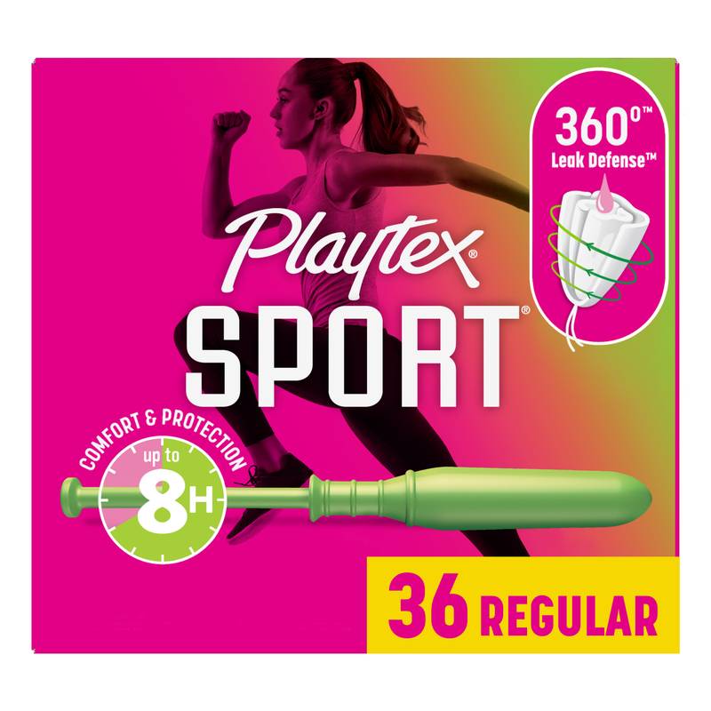 Playtex Sport Tampons Multipack, Regular Unscented Pack of 36