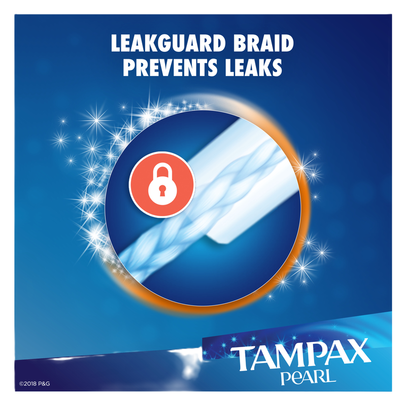 Tampax Pearl Tampons with LeakGuard Braid, Ultra Absorbency, 60 Ct 
