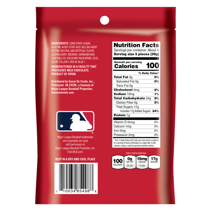 Philadelphia Phillies Baseball Gummies 4.5oz