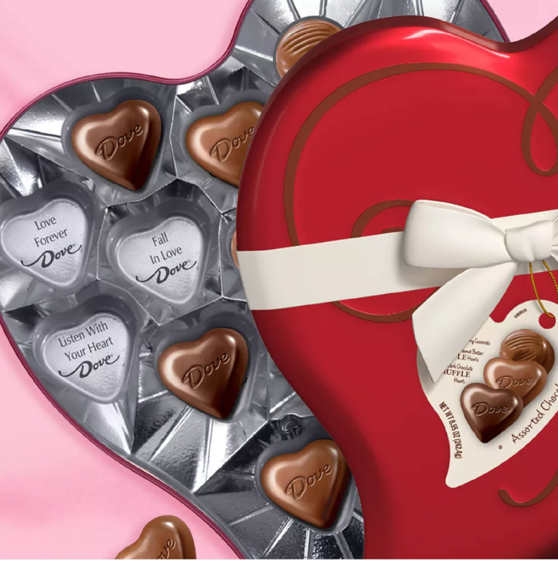 Dove Assorted Chocolates Heart Tin - 8.55oz
