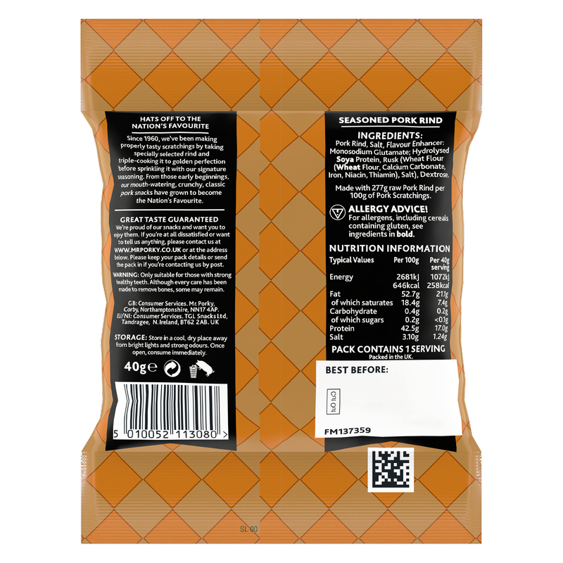 Mr Porky Original Scratchings, 40g