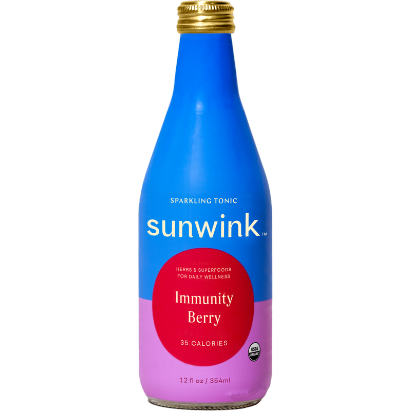 Sunwink Immunity Berry Sparkling Tonic 12 oz bottle
