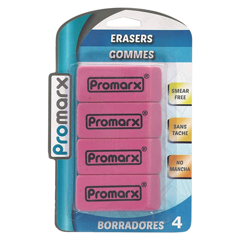 Promarx Pink Erasers 4ct