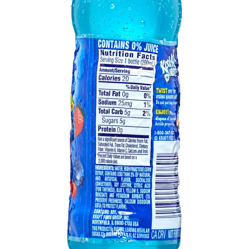 Kool Aid Bursts Berry Blue Juice 6.75oz Btl