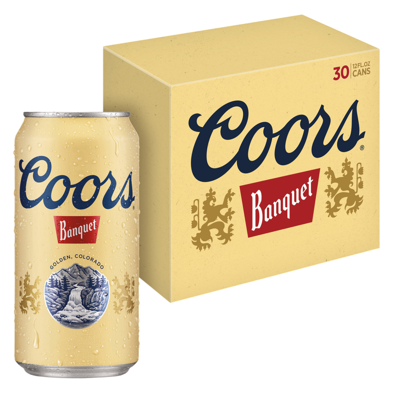 Coors Banquet paquete de 30, latas de 12 oz, Alc. 5.0% Vol.
