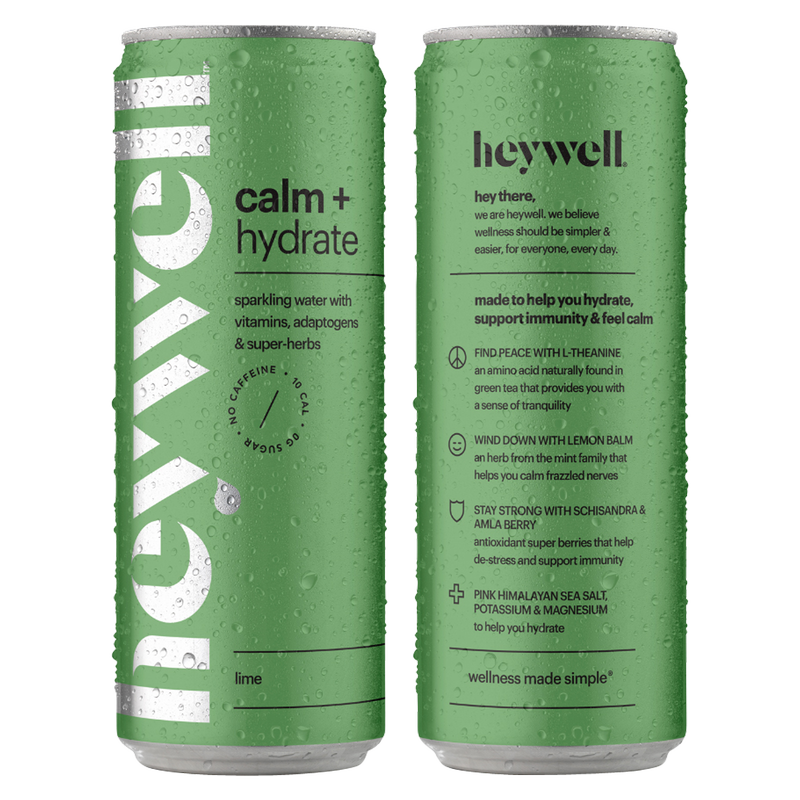Heywell - Calm and Hydrate sparkling lime 12oz Can