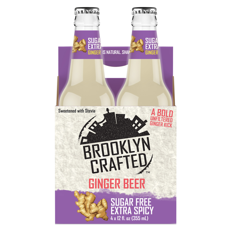 Brooklyn Crafted Sugar Free Extra Spicy Ginger Beer 4pk 12oz Can