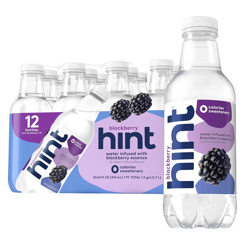 Hint Water Blackberry Infused 12pk 16oz Bottle