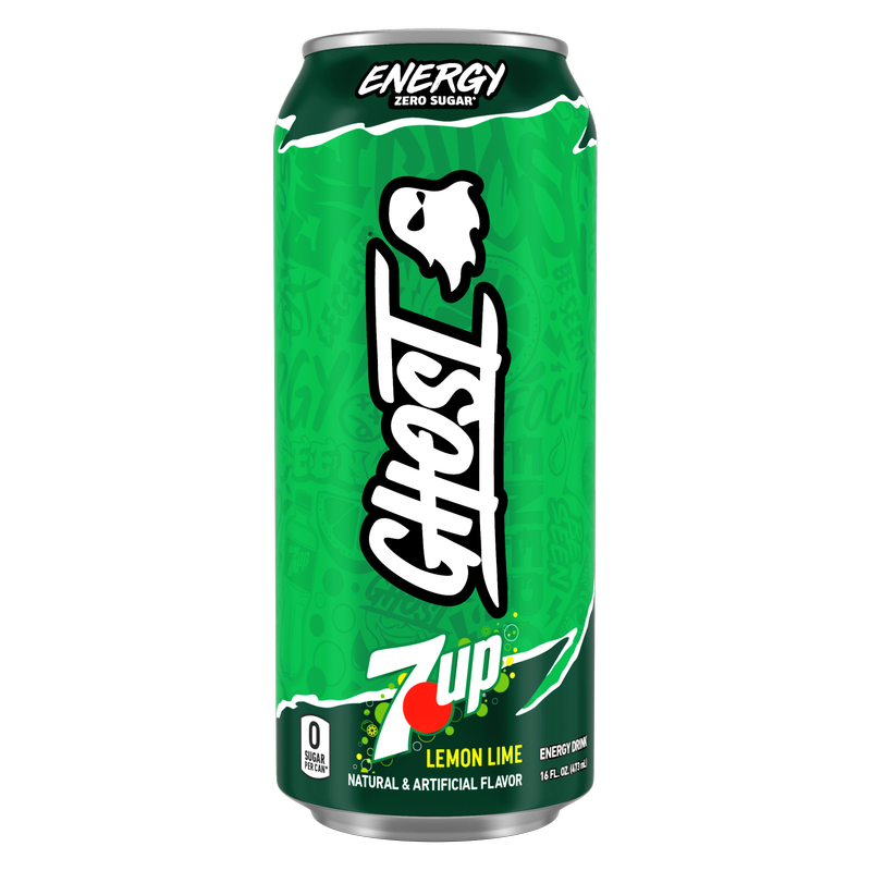 GHOST Energy Zero Sugar 7UP Lemon-Lime 16oz Can