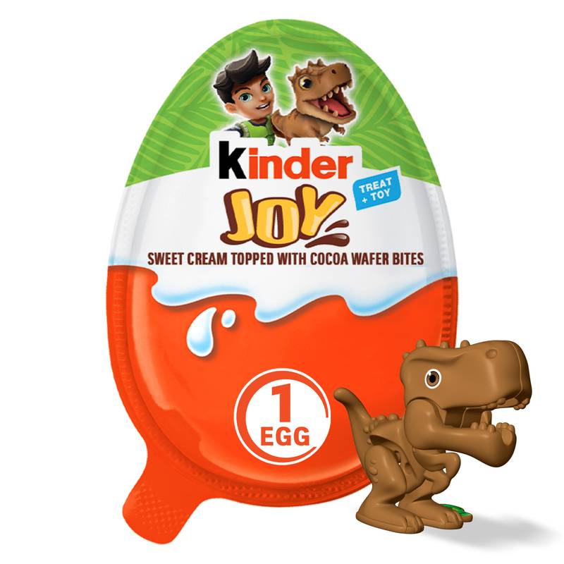 Kinder Joy Egg, Treat Plus Toy, Sweet Creams and Chocolatey Wafers, Individually Wrapped, 0.7 oz