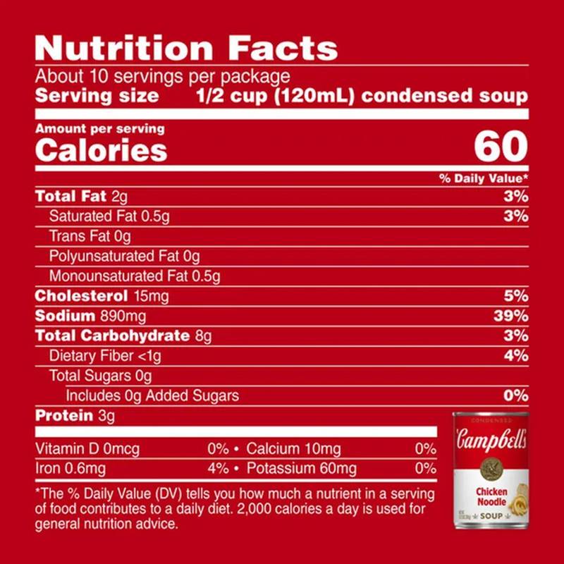 Campbell's Condensed Chicken Noodle Soup 10.75oz, 4-Pack