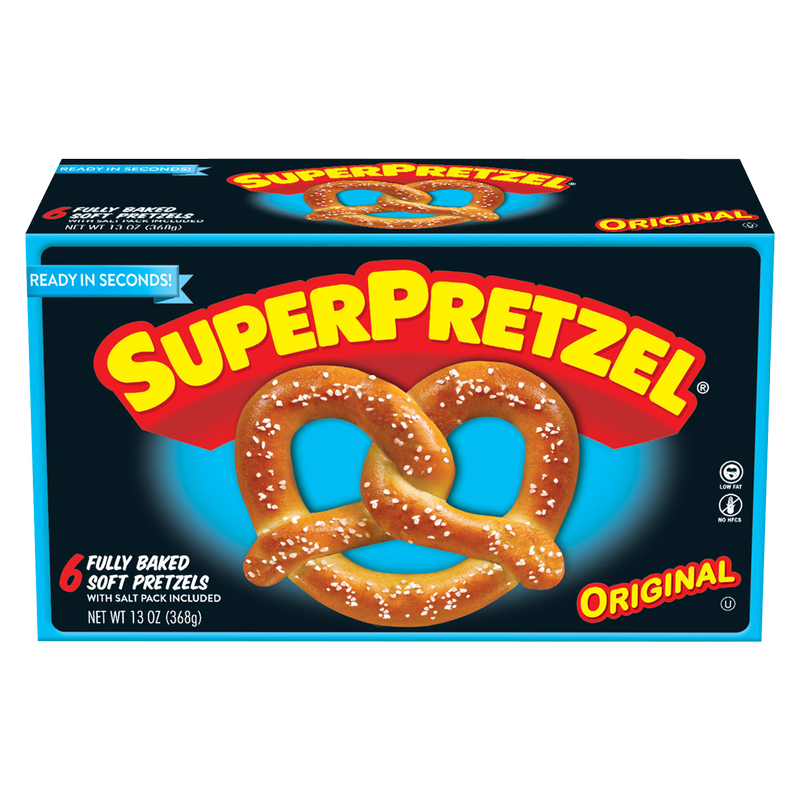 SuperPretzel Frozen Original Fully Baked Soft Pretzels 6ct 13oz