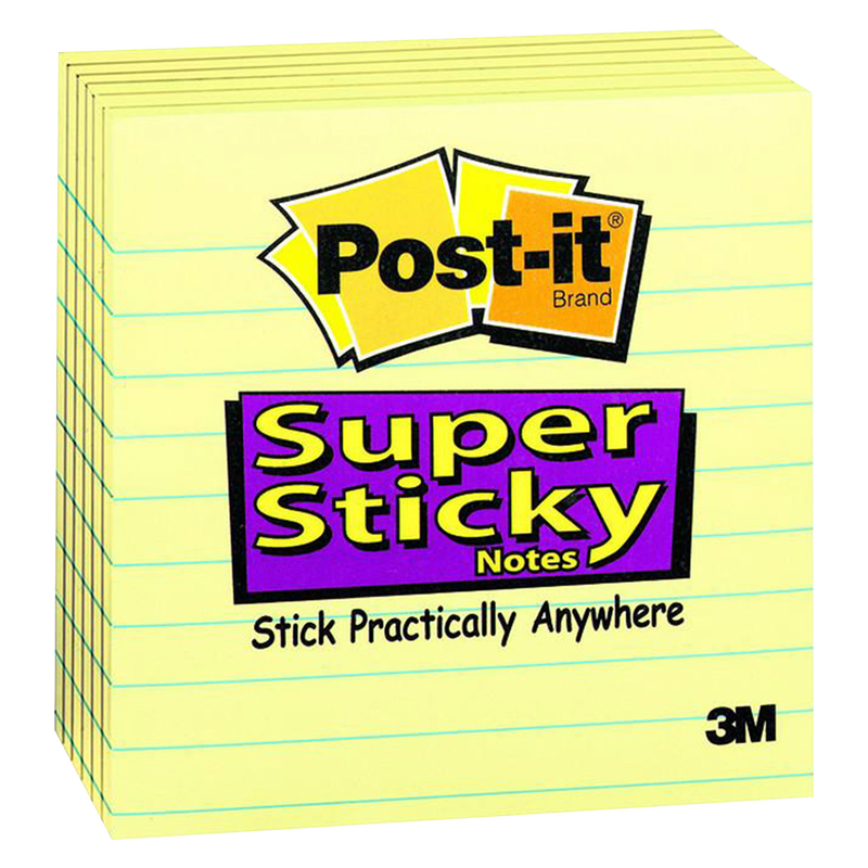 Post-It 4x4 Super Sticky Notes 3pk