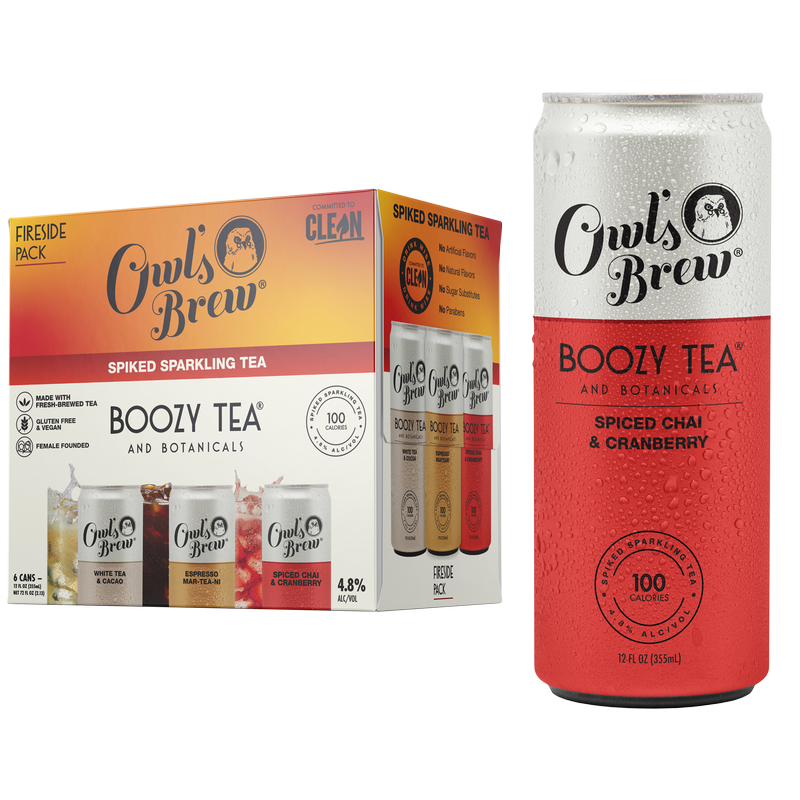 Owl’s Brew Boozy Tea Fireside Pack 6pk 12oz Can 4.8% ABV