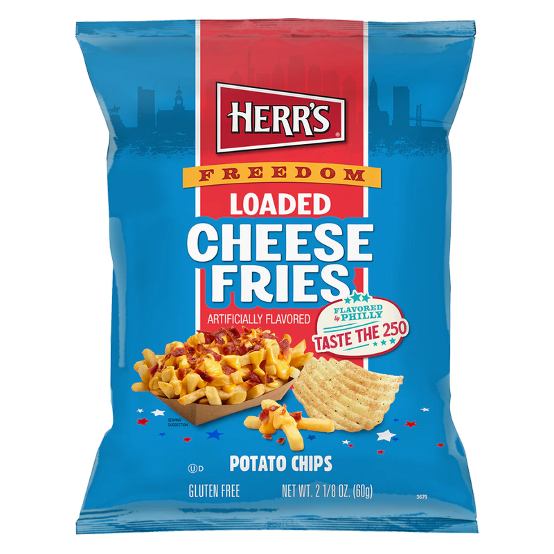 Herr's Freedom Loaded Cheese Fries Ripple Chips 2.125oz.
