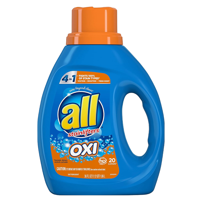 All Stainlifters Laundry Detergent Liquid with OXI Stain Removers and Whiteners, 36 Oz
