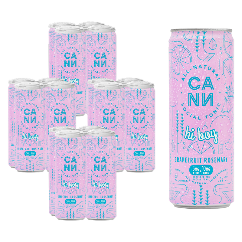 Cann Grapefruit Rosemary 5mg THC 10mg CBD Seltzer 16pk 12oz Can