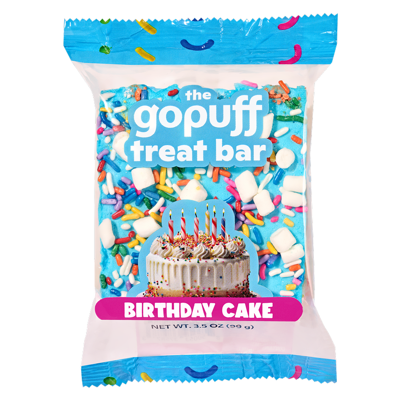 The Gopuff Birthday Cake Crispy Treat Bar 3.5oz