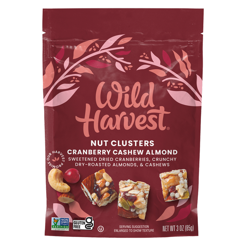 Wild Harvest Cranberry Cashew Almond Snack Clusters 3oz