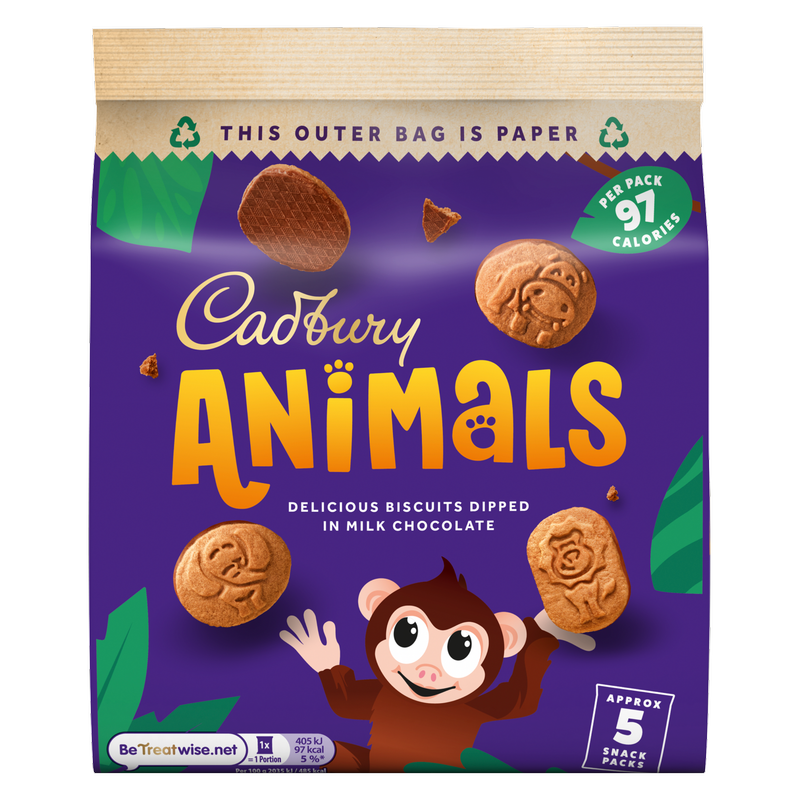 Cadbury Mini Animals Biscuits, 96.5g