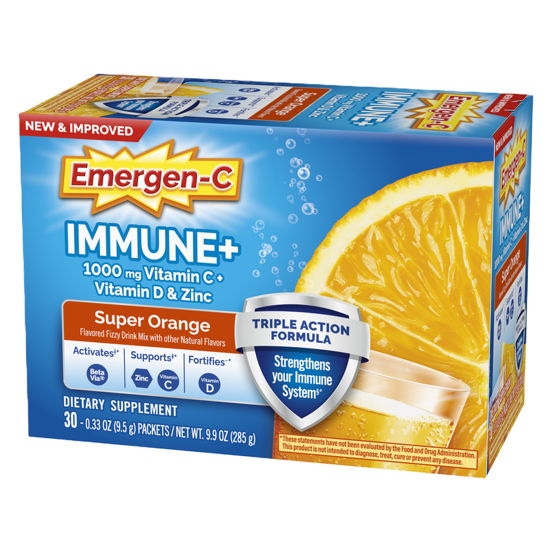 Emergen-C Immune+ Triple Action Powder in Super Orange 30ct