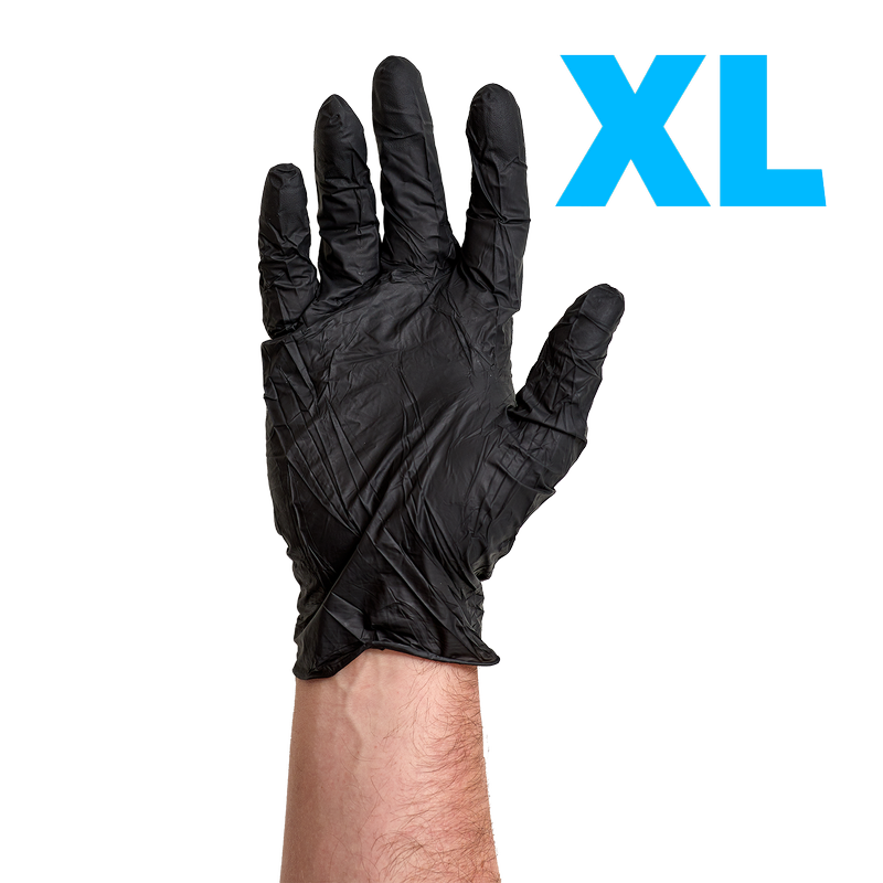 Sysco High Performance Xtra Large Black Nitrile Gloves 100ct