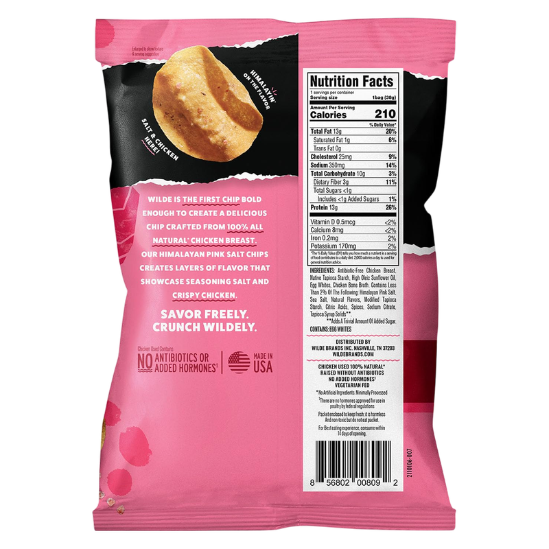WILDE Protein Chips Himalayan Pink Salt, 1.34oz