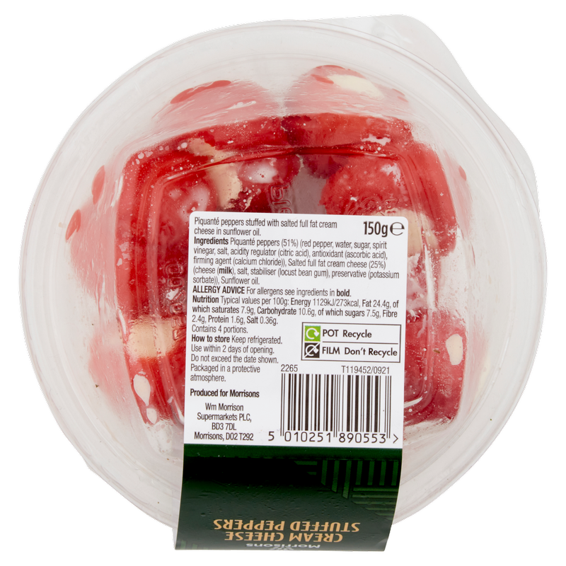 Morrisons Cream Cheese Stuffed Cherry Bell Peppers, 150g