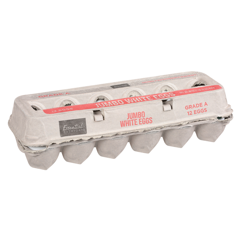 Essential Everyday Grade A Jumbo White Eggs - 12ct