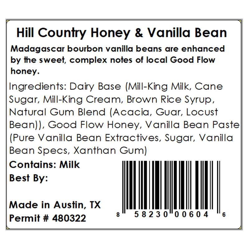 Lick Honest Ice Creams Hill Country Honey & Vanilla Bean Pint