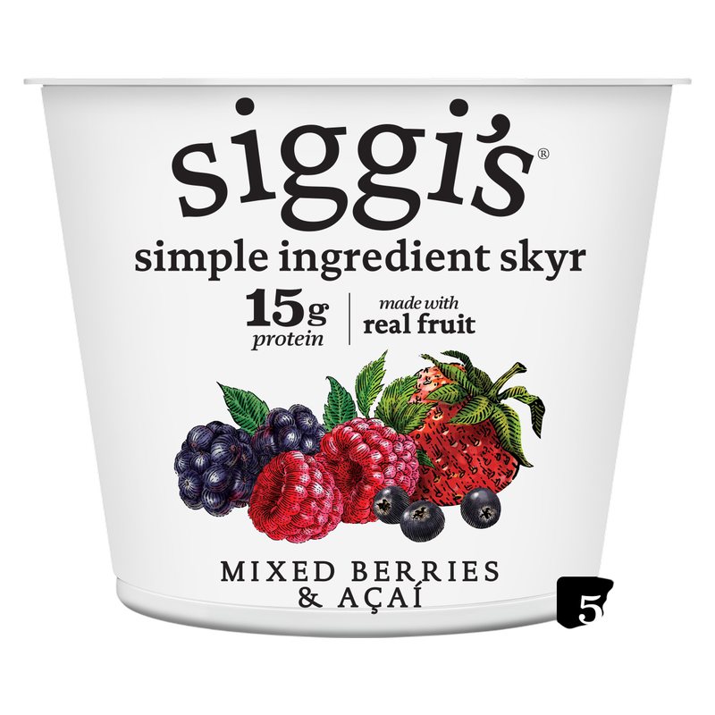 Siggi’s Mixed Berries & Acai Icelandic Skyr Nonfat Yogurt - 5.3oz