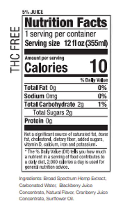 Wyld Blackberry 50mg CBD Sparkling Water 12oz Can