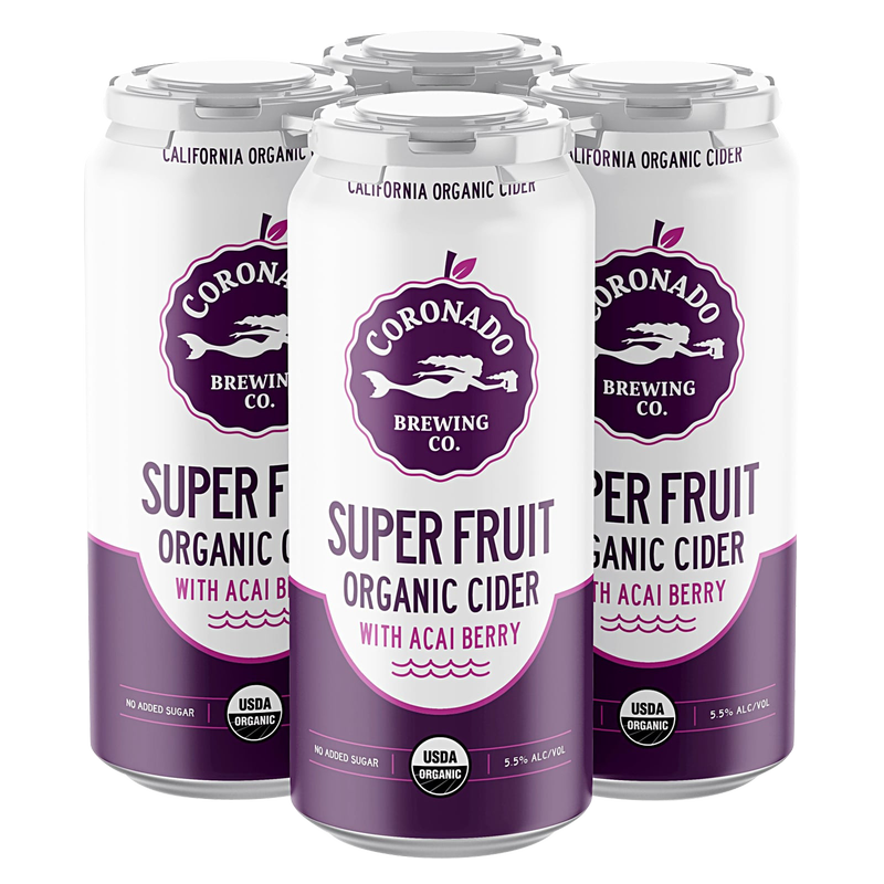 Coronado Brewing Co. Super Fruit Organic Hard Cider 4pk 16oz Cans