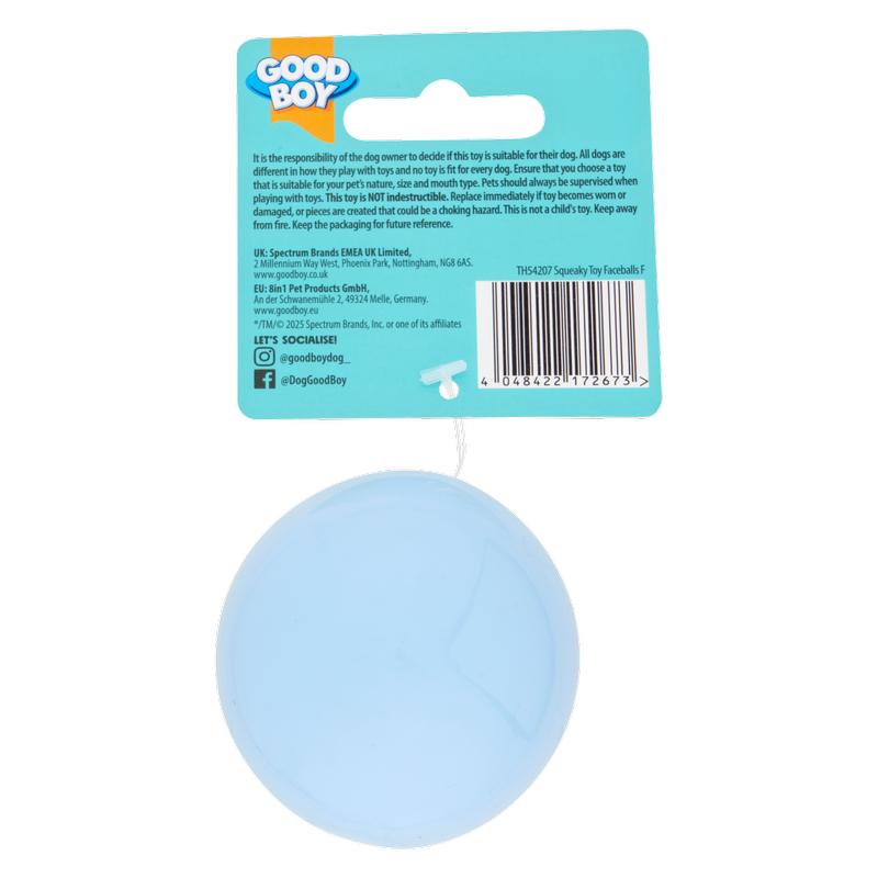 Good Boy Faceball Dog Toy, 1pcs
