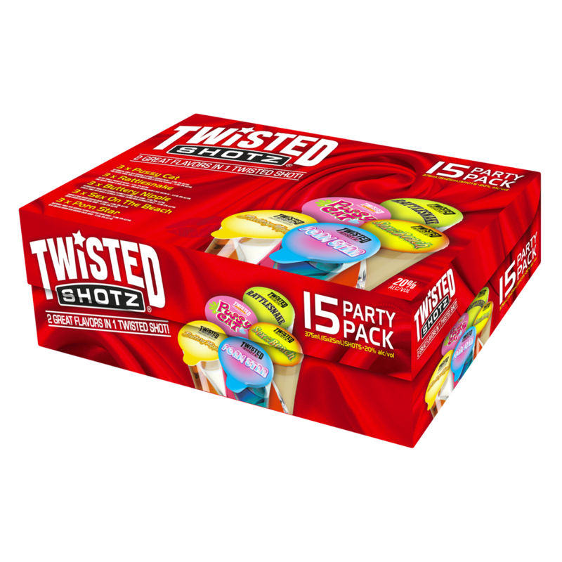 Twisted Shotz Party Pack 15pk 25ml 20% ABV