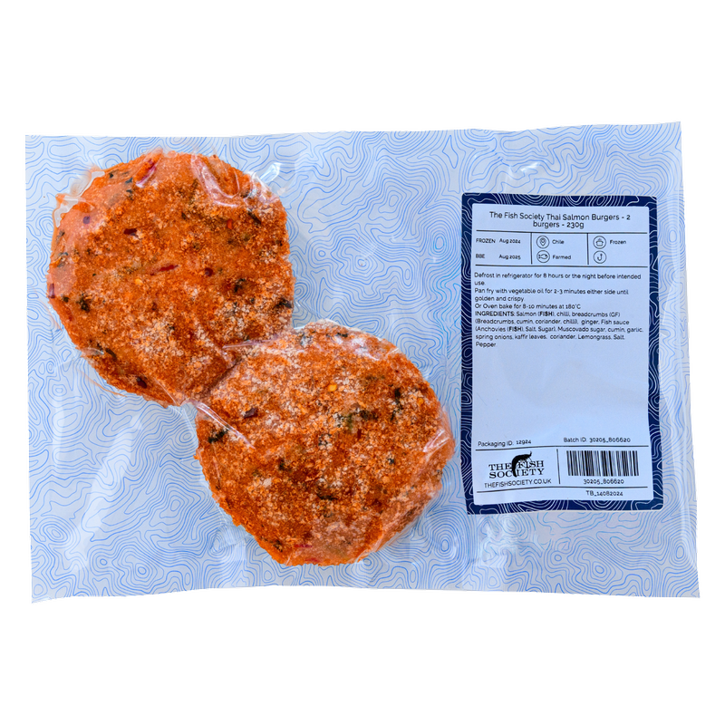 The Fish Society Thai Salmon Burgers, 230g
