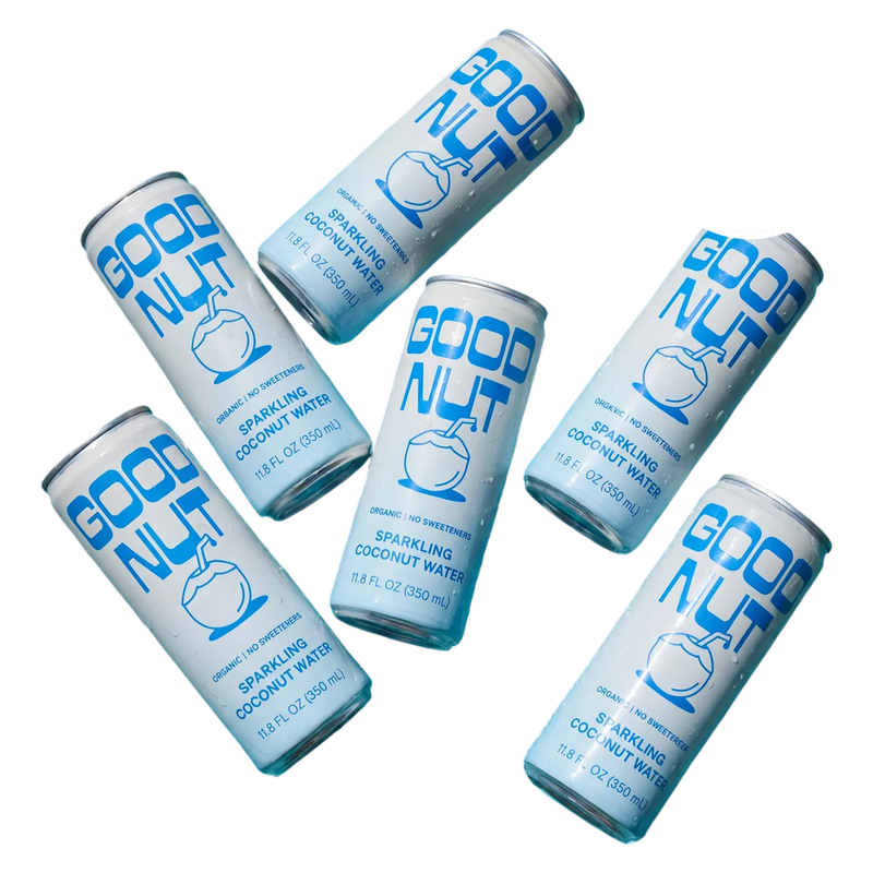 Good Nut Premium Organic Sparkling Coconut Water 11.8oz Can 6pk