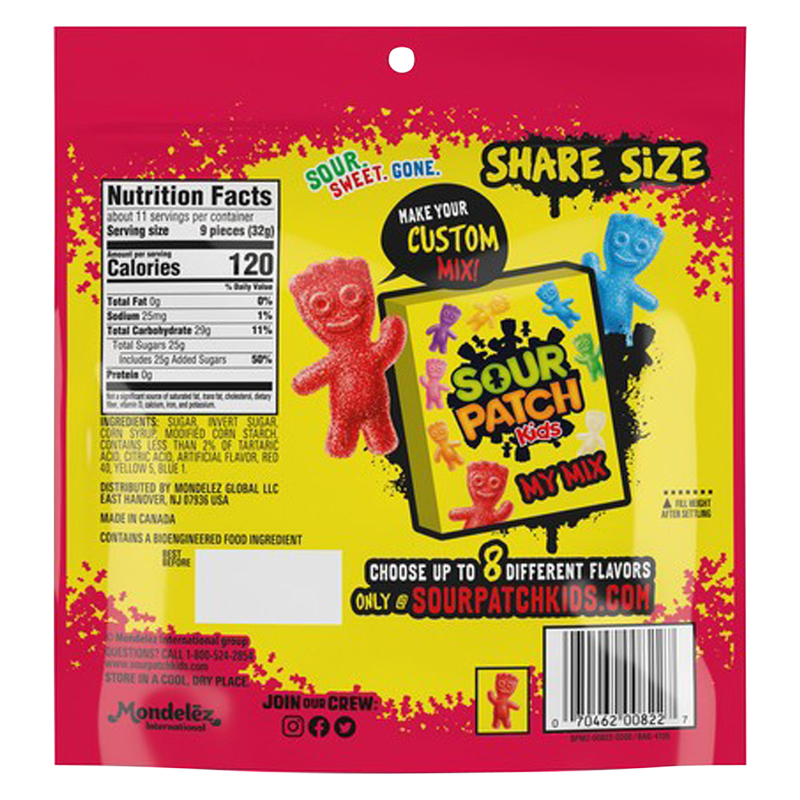 SOUR PATCH KIDS Bites Original Soft & Chewy Candy 12 oz Bag