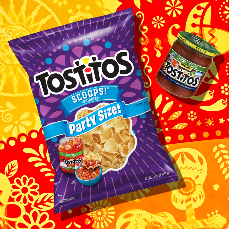 Tostitos Scoops Party  Size Chips & Tostitos Salsa Medium Dip