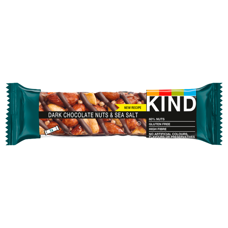 Kind Dark Chocolate Nuts & Sea Salt Bar, 40g