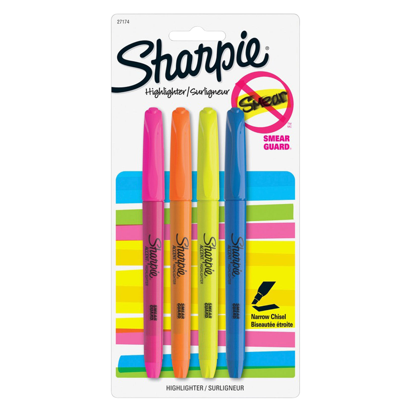 Sharpie Multicolor Highlighters 4ct