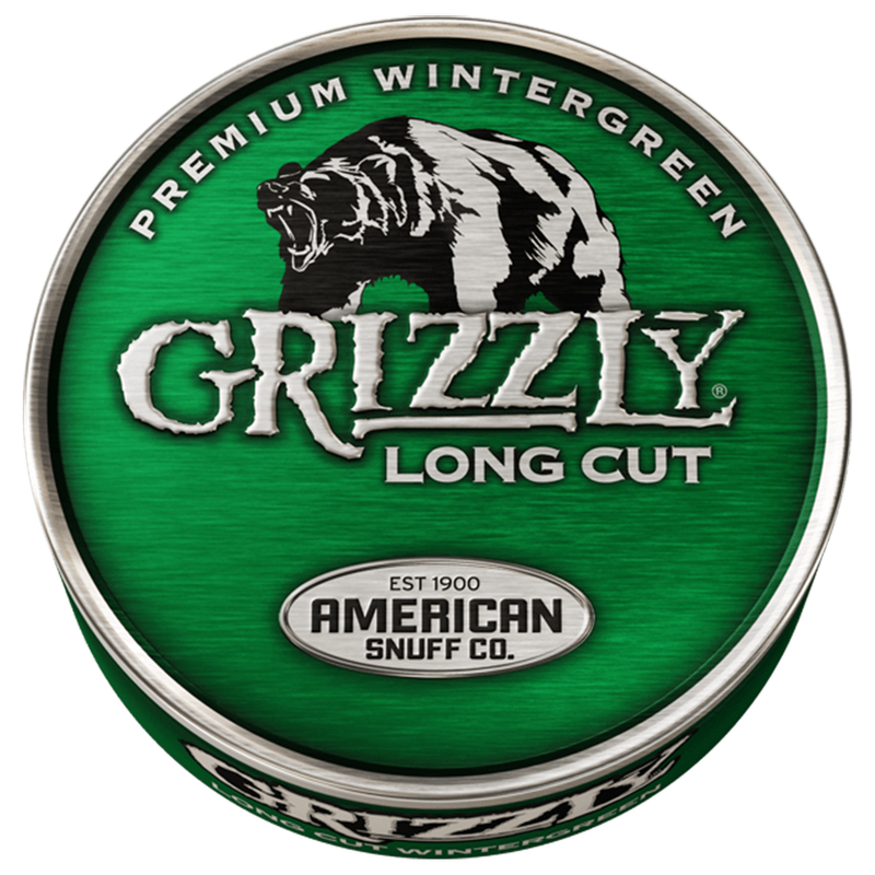 Grizzly Wintergreen Long Cut Chewing Tobacco 1.2oz